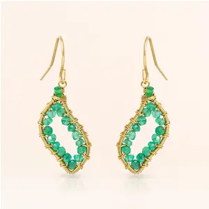 Gemstone Geode Earrings