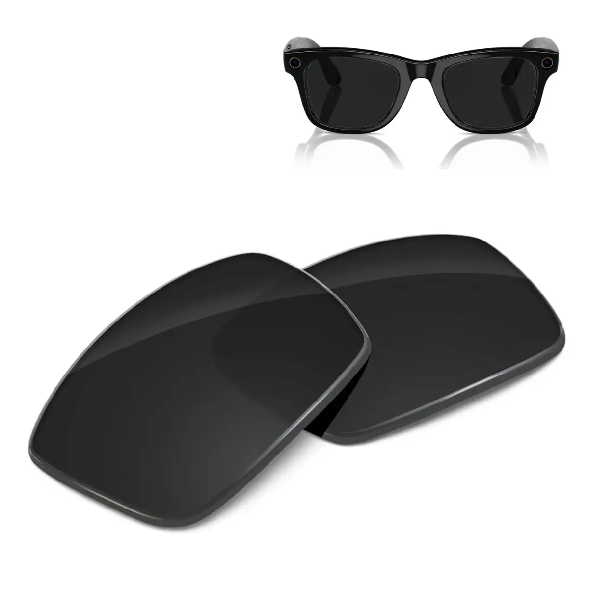 (Gen 2 Wayfarer RW4012 53mm) LIFEART Replacement Lenses Compatible with Ray-Ban Meta Wayfarer Frames