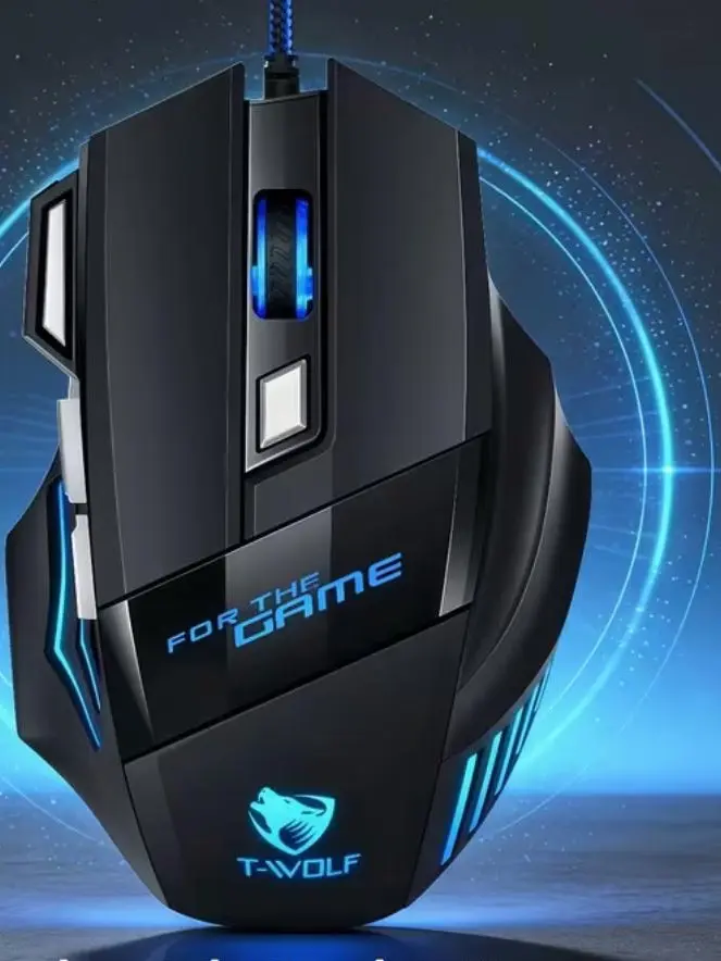 Redragon M602 Wired RGB Gaming Mouse - Black, 7200 Adjustable DPI, 9 Programmable Buttons, Professional Gamer Software