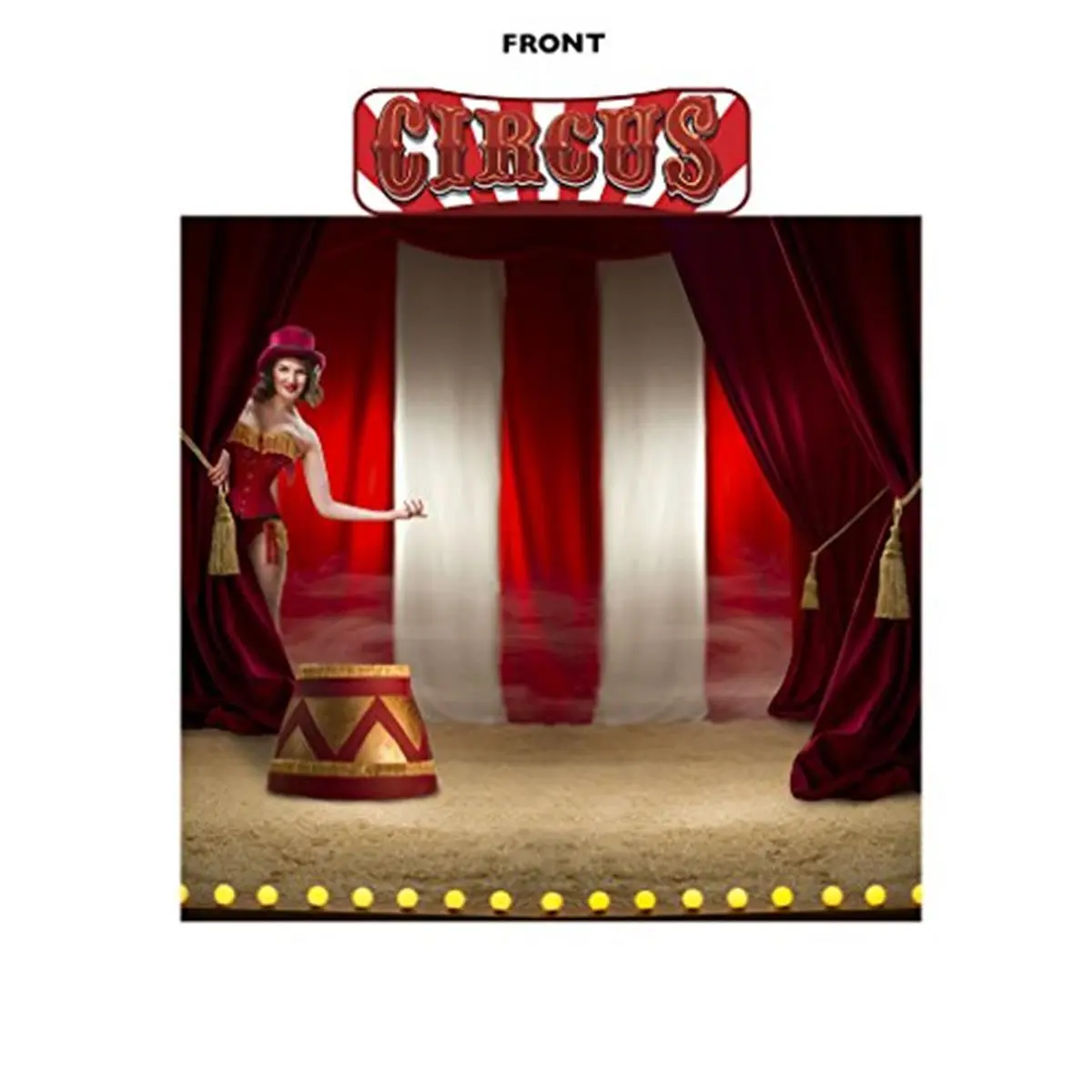 Advanced Graphics 2694 Circus Theme Backdrop & Header - 88x94 in. Corrugated Cardboard Decorative Decal Wall Stickers, Home Decor Accent Wall & Home Inspo Photographic Murals, Prints