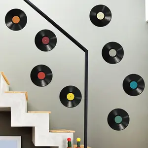 8pc Classic Music Vinyl Wall Stickers for Home Decoration, Ideal for Bedroom Living Room and Dormitory Decor, Music-Themed Stickers for Wall Art, Wall Decal, Sticker Decorations