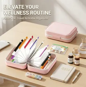 Reusable Travel Medicine Case for Vitamins Fish Oil and Daily Essentials A8 Waterproof Pill Pouch Set Waterproof Pill Organizer Set with 14 Color Coded Pouches,Zippered Pill Large Weekly Pill Organizer summervibes beach outfits,summerwins