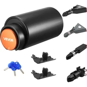 VEVOR Trailer Lock, Fits 2 & 2-5/16-Inch Bulldog Trailer Couplers, Heavy Duty Hitch Lock with 3 Keys Secures Security Chains, Corrision-Resistant, Anti-Theft RV Trailer Locks for RV, Trailer, Boat