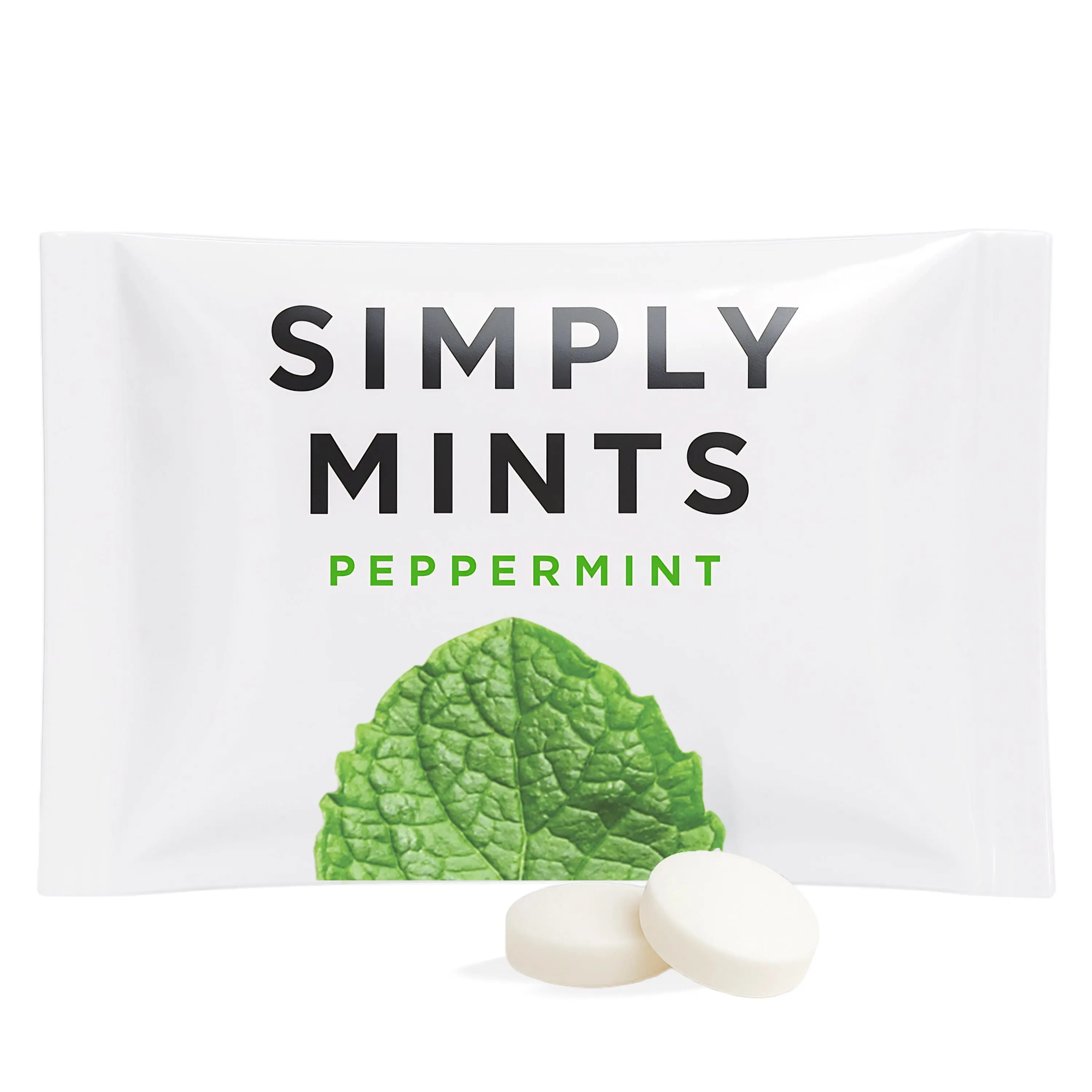 Individually Wrapped Breath Mints- 50 Count | Peppermint | Breath Freshening + Aspartame-Free + Vegan + non-GMO| Perfect for party favors | From the makers of Simply Gum