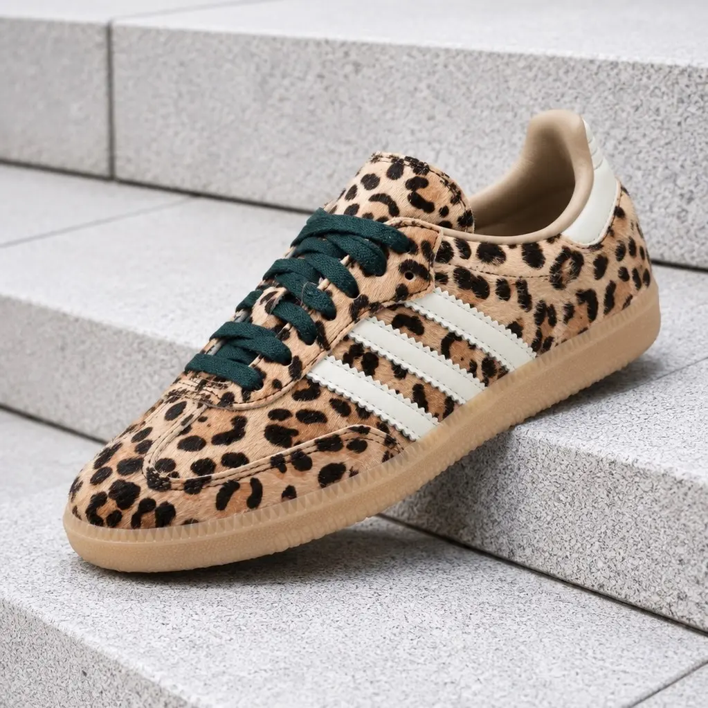Adidas Samba OG Leopard Magic Beige Women's Fashion Sneaker New