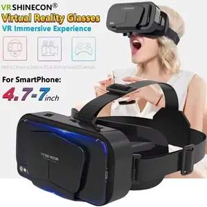 G12 Portable VR Glasses, Wearable VR Devices, 3D Viewing Headset for 4.5-7.0 in iOS & Android Smartphones, with ABS Construction & Cellphone Slot