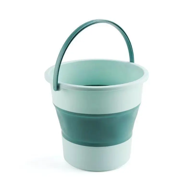 Portable Foldable Bucket, Lightweight Plastic Storage Bucket with Handle, Ideal for Home, Car, Outdoor Activities & Camping Use, Plastic Water Holder