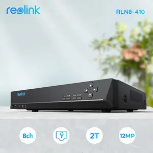 Reolink RLN8-410 12-Channel PoE NVR for 24/7 Continuous Recording, Support up to 16MP Cameras, Built-in 2TB HDD Expandable Storage up to 16TB Night Vision Surveillance