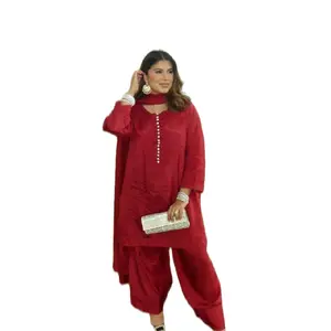 Beautiful russian silk Pakistani farshi shalwar suit