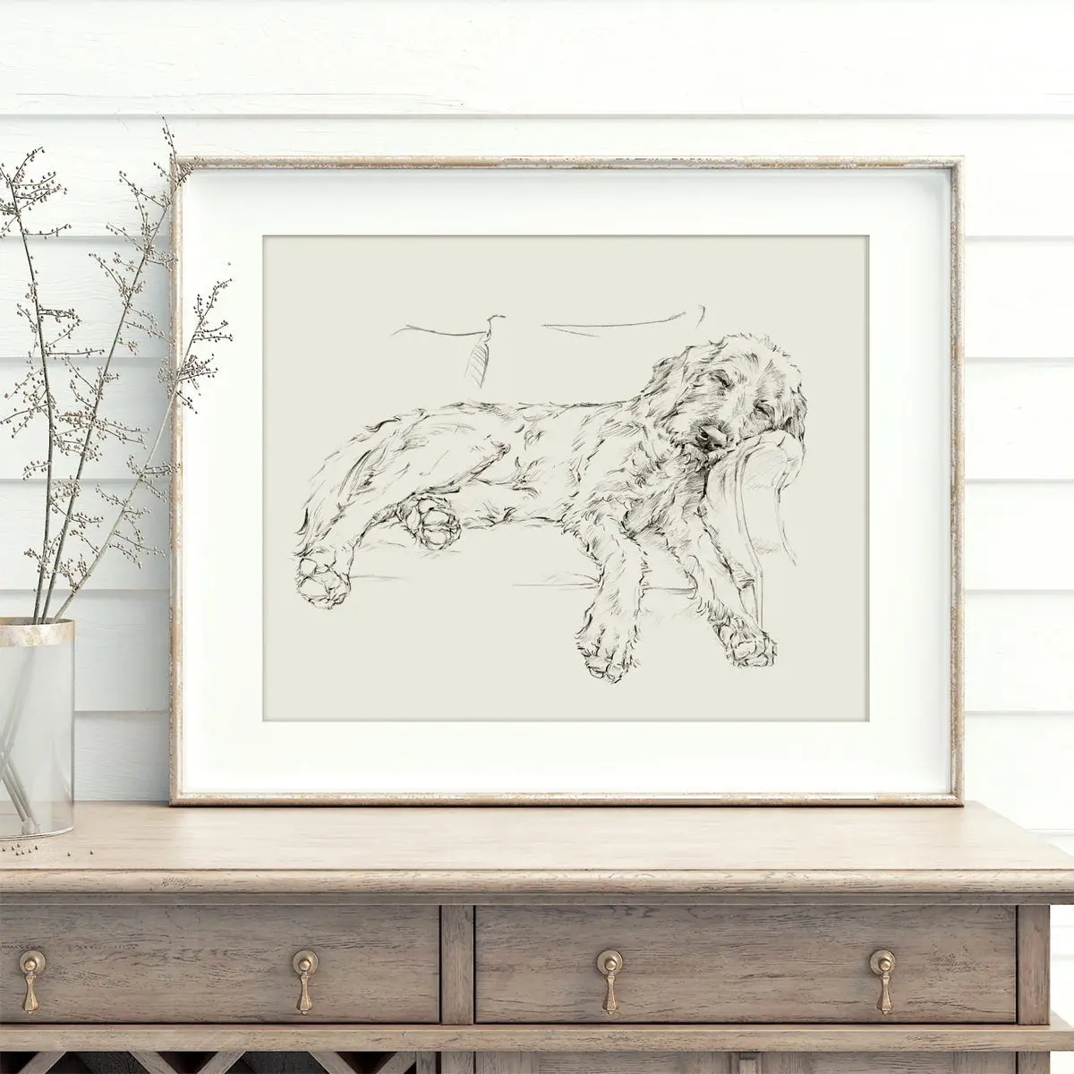 Goldendoodle Fine Art Print, Pet Lover Gift, Dog Wall Decor, Nursery Decor, Room Decor, Unframed