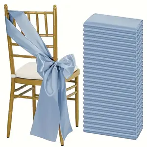 Pack of 20 elegant chair sashes with bows – 6.69 x 108.27 inches, made of polyester, hand wash only, modern style, suitable for wedding receptions, banquets, party decorations, event decorations, Valentine’s Day and birthday celebrations