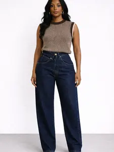 ZAHARA BOYFRIEND CROSSOVER WAISTBAND DENIM