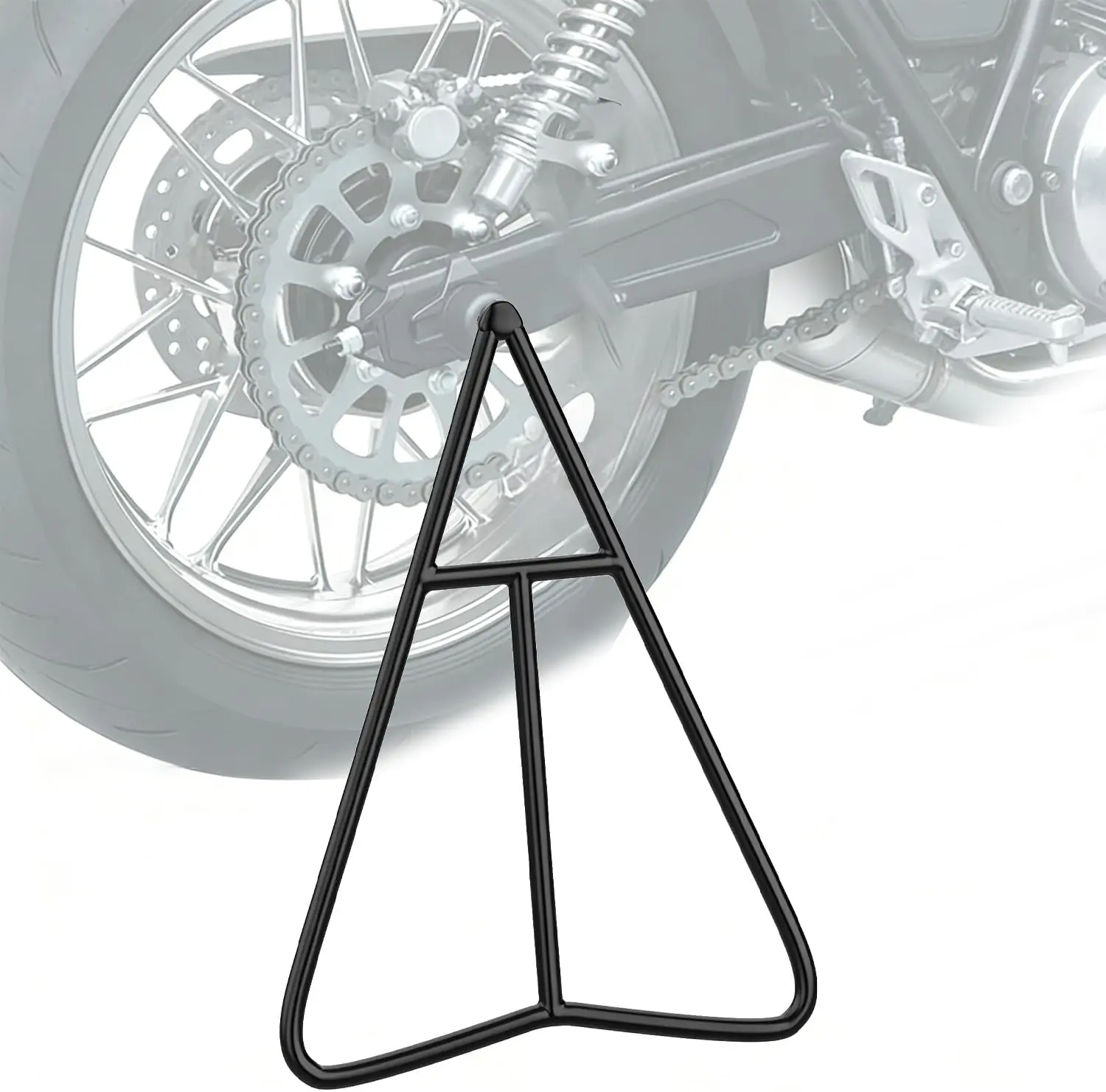 Nilight Steel T-Shaped Central Support Motorcycle Kickstand - 11mm Stable Rear Axle Paddock Stand with Rear Wheel Rest, Durable Enduro Dirt Bike Tire Repair Tool with Enhanced Load Support for 80-500cc Supermoto Bikes, Hook-On