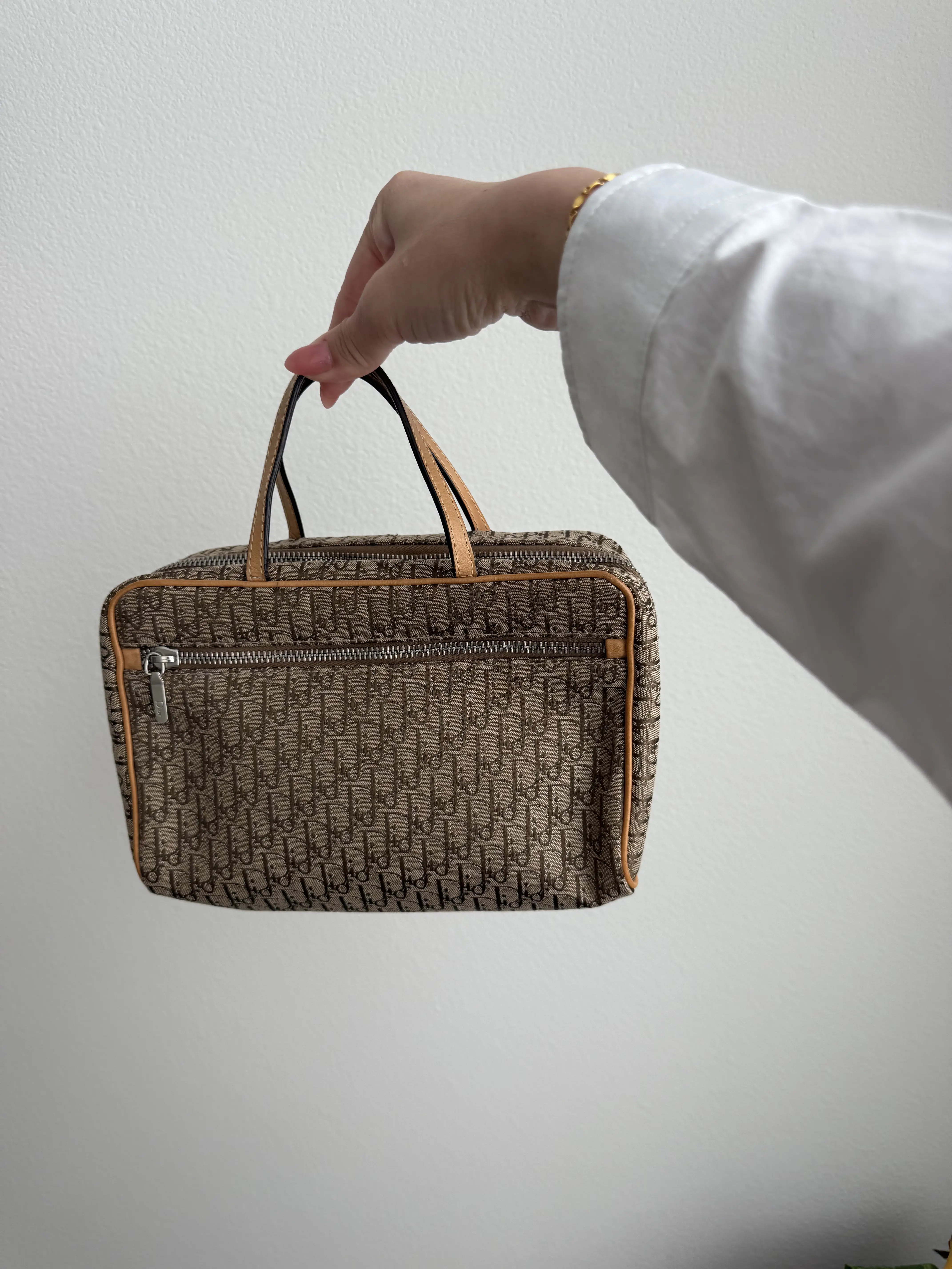 Pre-owned Dior canvas Mini Bags Christian Diorissimo Top Handle Bag