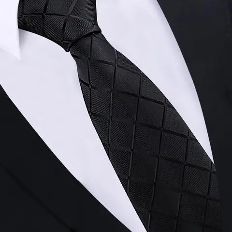 Men's Business Style Argyle Pattern Tie, Fashion for Men, Casual Elegant Tie, Casual Neckwear for Work Office, Daily Clothing Decor, Casual Formal Tie