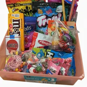 Medium-Size Snack Gift Set - Ambient Food Assortment with 2 Large Items, 7 Regular-Size Items, Extra Sugar Candy and Themed Candy Confetti Dessert Assorted