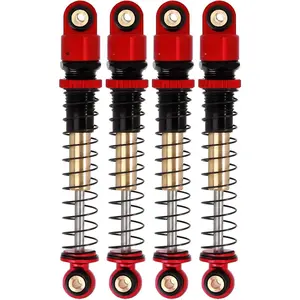 43mm  Shocks Threaded Tele Shock Absorber Damper for 1/24 RC Crawler  Axial SCX24 AXI90081 Deadbolt  Crawler(Red)