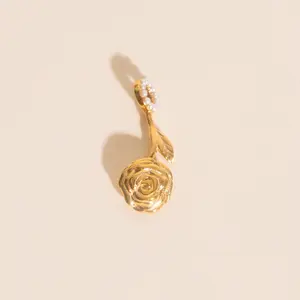 June Rose Birth Flower Necklace Charm