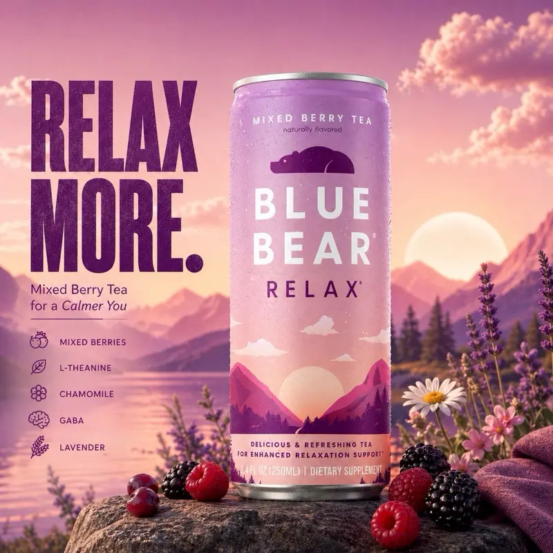 Blue Bear Relax - Mixed Berry Tea Relaxation Drink