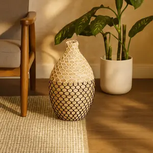 Brown Seagrass Handmade Tall Woven Floor Decorative Vase
