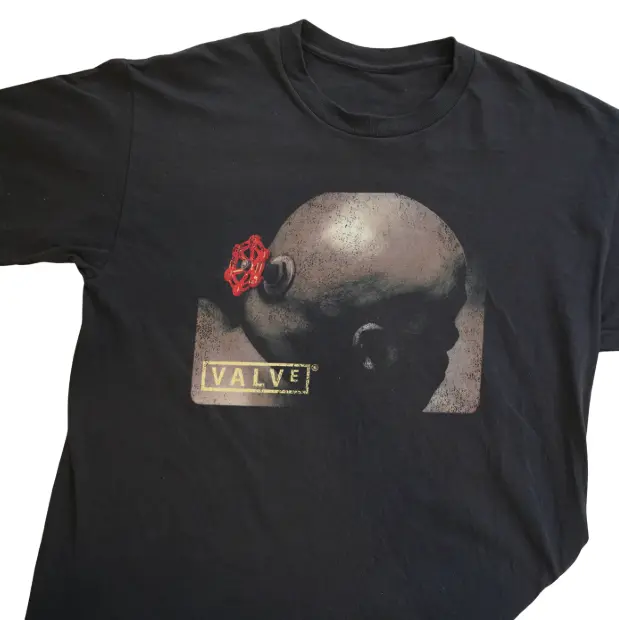 Mr. Valve Half life T-Shirt, Video Game Shirt, Graphic Tee, Unisex T-Shirt, Dark Aesthetic Tee, Distressed Gamer Gift, Vintage Gamer Streetwear Menswear Top