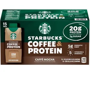 Starbucks Coffee & Protein Cafe Mocha Beverage, 11 oz, 15-Pack