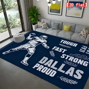 2D flat Rugby players, Dallas Pride, carpet, living room carpet, washable living room carpet, washable living room flannel carpet