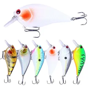 Topwater Fishing Lure, 6 Counts/set Artificial Fishing Bait with Hook, Fishing Accessories for Outdoor Fishing, Fishing Supplies