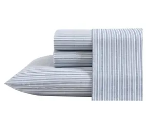 Eddie Bauer Ticking Stripe Navy Twin XL Sheet Set