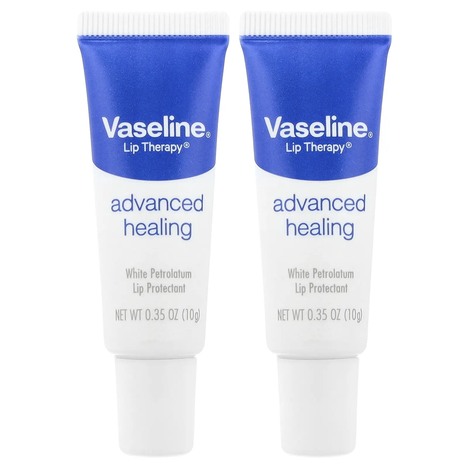 Vaseline Lip Therapy®, Advanced Healing, 2 Tubes, 0.35 oz (10 g) Each Vaseline Lip Therapy®, Advanced Healing, 2 Tubes, 0.35 oz (10 g) Each