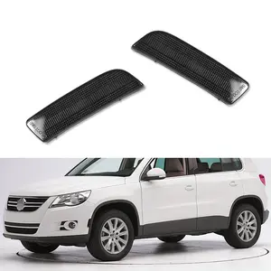 2PCS Sport Smoked Lens Front Bumper Side Marker lamps Lights For 2009 2010 2011 2012 2013 2014 2015 2016 2017 VW Tiguan,Replace OEM 5N0-945-119-A, 5N0-945-120-A, 5N0945119A, 5N0945120A