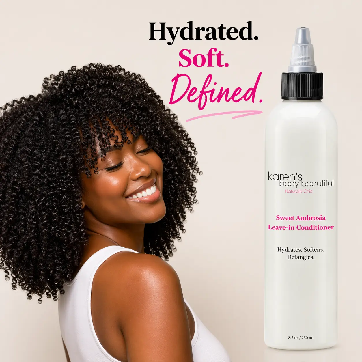 Hydrating Leave-In Conditioner with Echinacea for 4C Kinky Curly Hair, Moisturizing Treatment for Easy Detangling and Softening, Conditioning, Coily, Natural Curls, Moisturizer, Haircare, Curly Locks, Arnica, Youth, Liquid, Damp/Dry, Softens, 20+ Year Bes