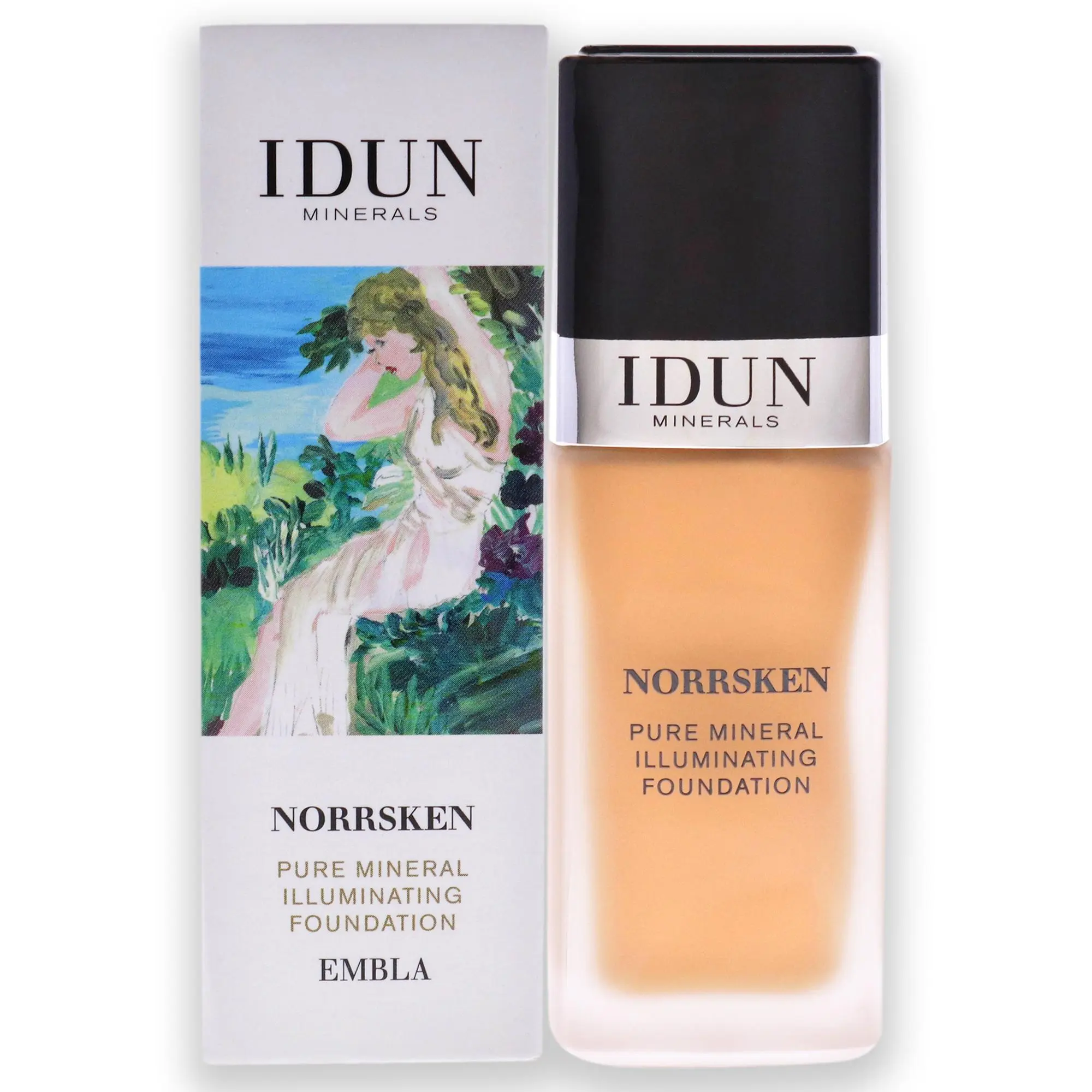 Women's Pure Mineral Illuminating Foundation - Norrsken Foundation 215 Embla by Idun Minerals, 1 oz Size Bottle, Illuminating Effect