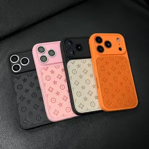 Compatible with iPhone 17/16/15/14/13 Pro/Plus/Pro Max. Light luxury patterned phone case with full-coverage design, offering shockproof and drop protection. High-quality neutral-style case compatible with iPhone 17/16/15 Pro Max cases.