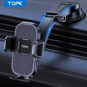 Universal Car Phone Mount for Dashboard – Adjustable Cell Phone Holder Compatible with iPhone Samsung Android, Secure Dash Mount Holder