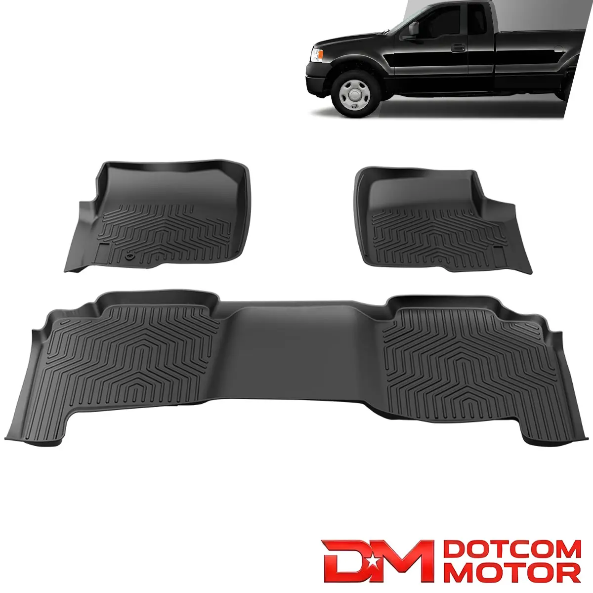 3D Molded All Weather TPE Floor Mats Liners Fit For 04-08 Super Crew Cab Ford F-150