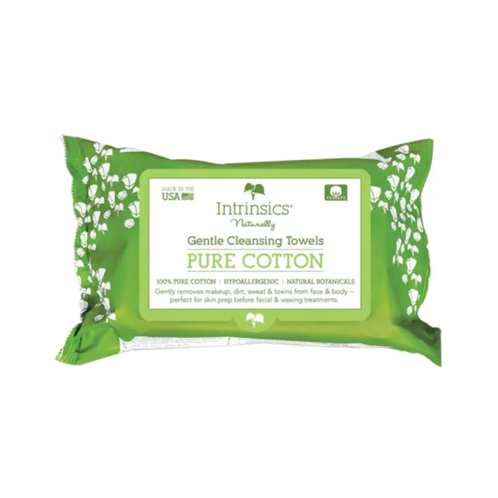 Intrinsics Gentle Cleansing Soft Towels, 72 ct - Fragrance-Free Facial Makeup Remover Wipes for Sensitive Skin with Cucumber, Green Tea Infused Moisturizer, Vegetable Oil, Deionized Water, Hydrating Cleanser