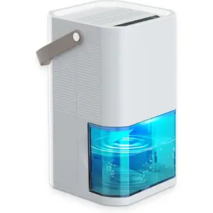 Dehumidifier Dual Core Compact Quiet for . Portable, Auto Shut OFF, 57OZ Water . Delay-Off Timer and Ambient Light.  for Small Bedroom Bathroom Basement RV Camper Closet