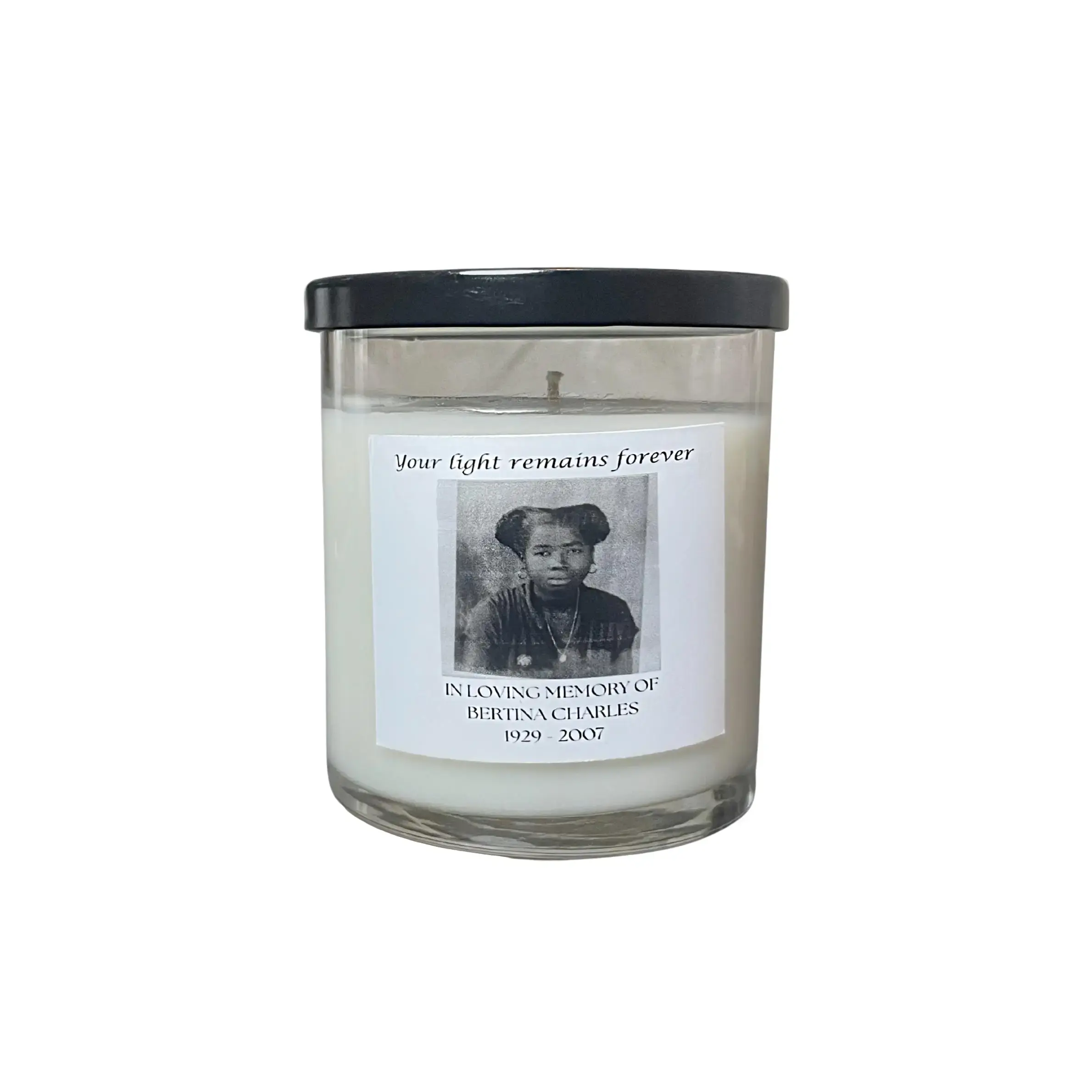 Personalized Memorial Candle - 8oz Non-Toxic Wax Candle with Light, Aroma & Scent, Keeps Loved Ones' Memory Close, Ideal for Grief Decor & Home Fragrance