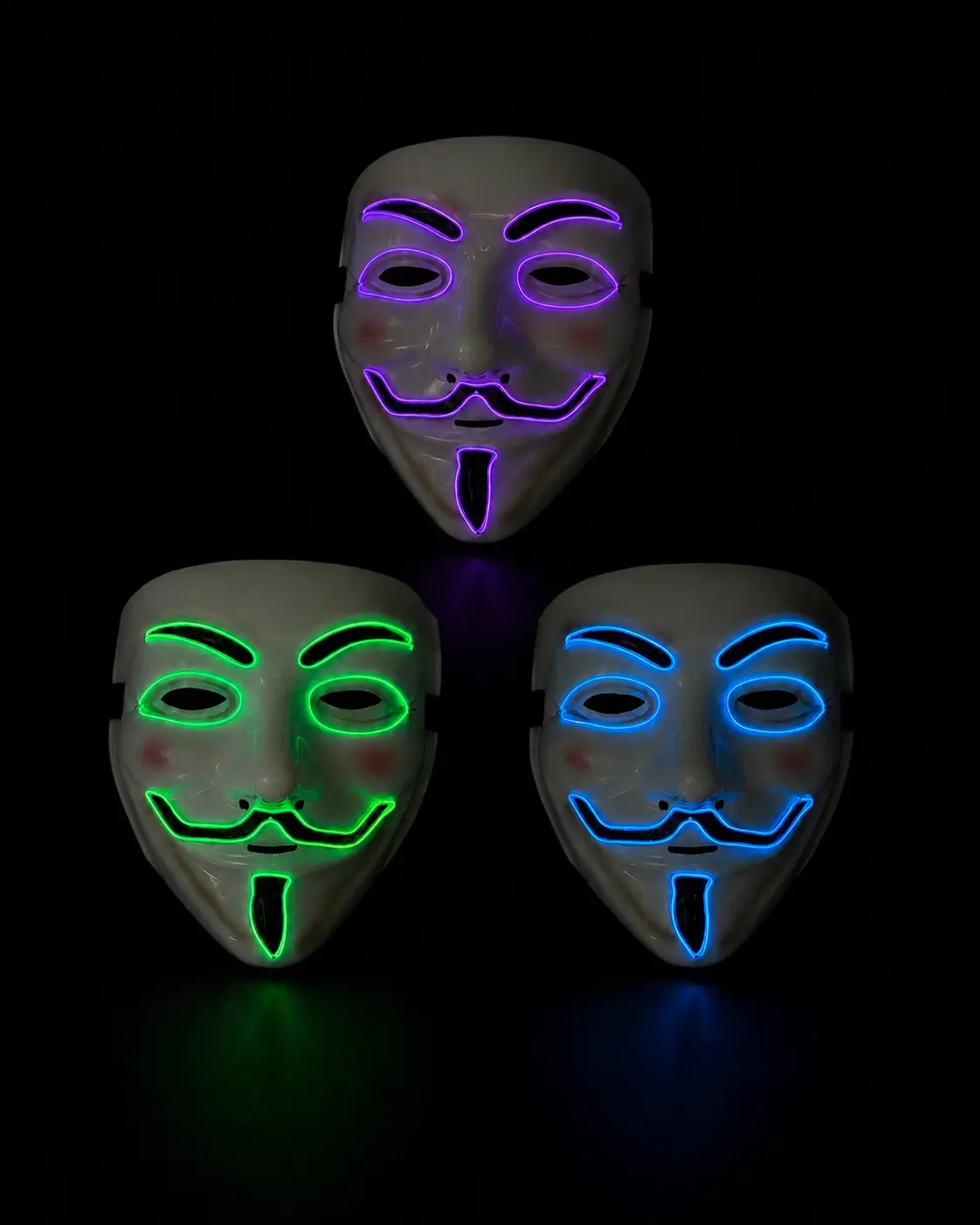 Bulk Masks - Neon Anonymous Glow Collection