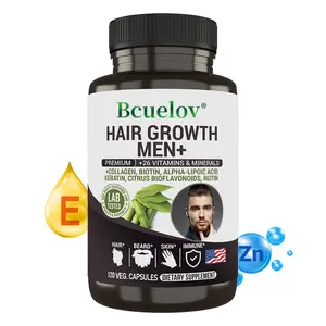 Bcuelov Men's Hair Health Supplement,Supports Hair Health and Immune Health,120 Capsules