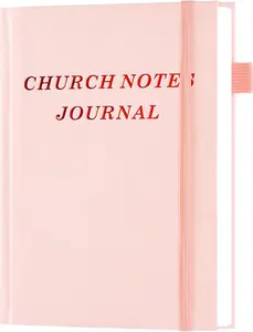Church Notes Journal & Sermon Notes Notebook(Pink/Dark Green)