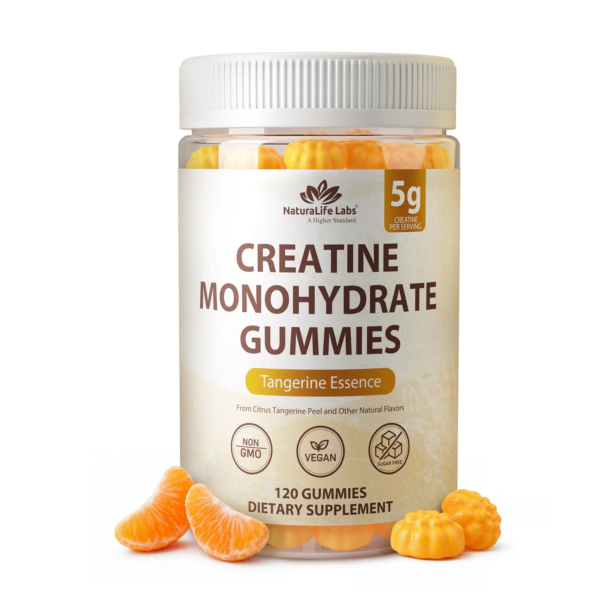 Creatine Monohydrate Gummies - Tangerine Essence - 120 Gummies