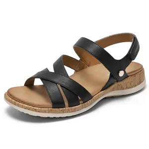 Littleplum Women's Arch Support Flat Sandals Comfortable Casual Lightweight Travel Sandals with Adjustable Strap for Women Summer 2026