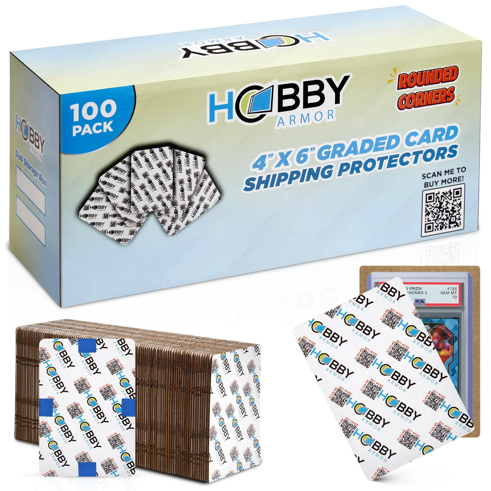Cardboard Graded Card Shipping Protectors - 4" x 6"