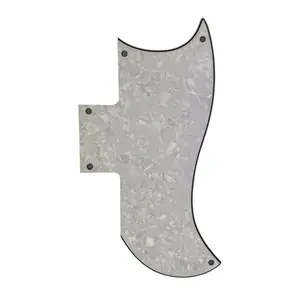 Gibson SG 61' Reissue Half Face Pickguard - 4-Ply White Pearl
