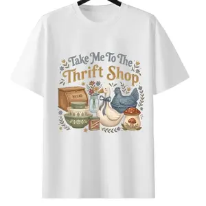 Women's "Take Me To The Thrift Shop" Graphic Clothes, Vintage Casual Short-Sleeve T-Shirt