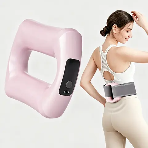 Multi-Functional Fascia Ring Massage Device with Adjustable Strap - Hands-Free, Rechargeable Turbo-Vibe Vibration, Whisper-Quiet Motor for Lumbar, Abdominal, Arm & Leg Recovery, Portable for Home, Gym, Travel