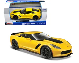 Maisto 1:24 2015 Chevy Corvette Z06 Yellow Diecast Model Car