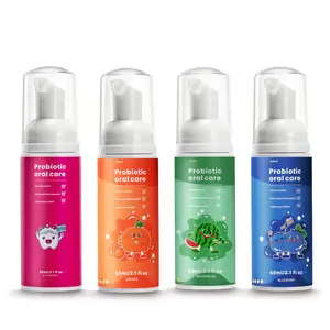 Kids Foaming Fluoride-Free Toothpaste, Toddler Natural Teeth Clean Whitening Toothpaste for U Shaped Toothbrush